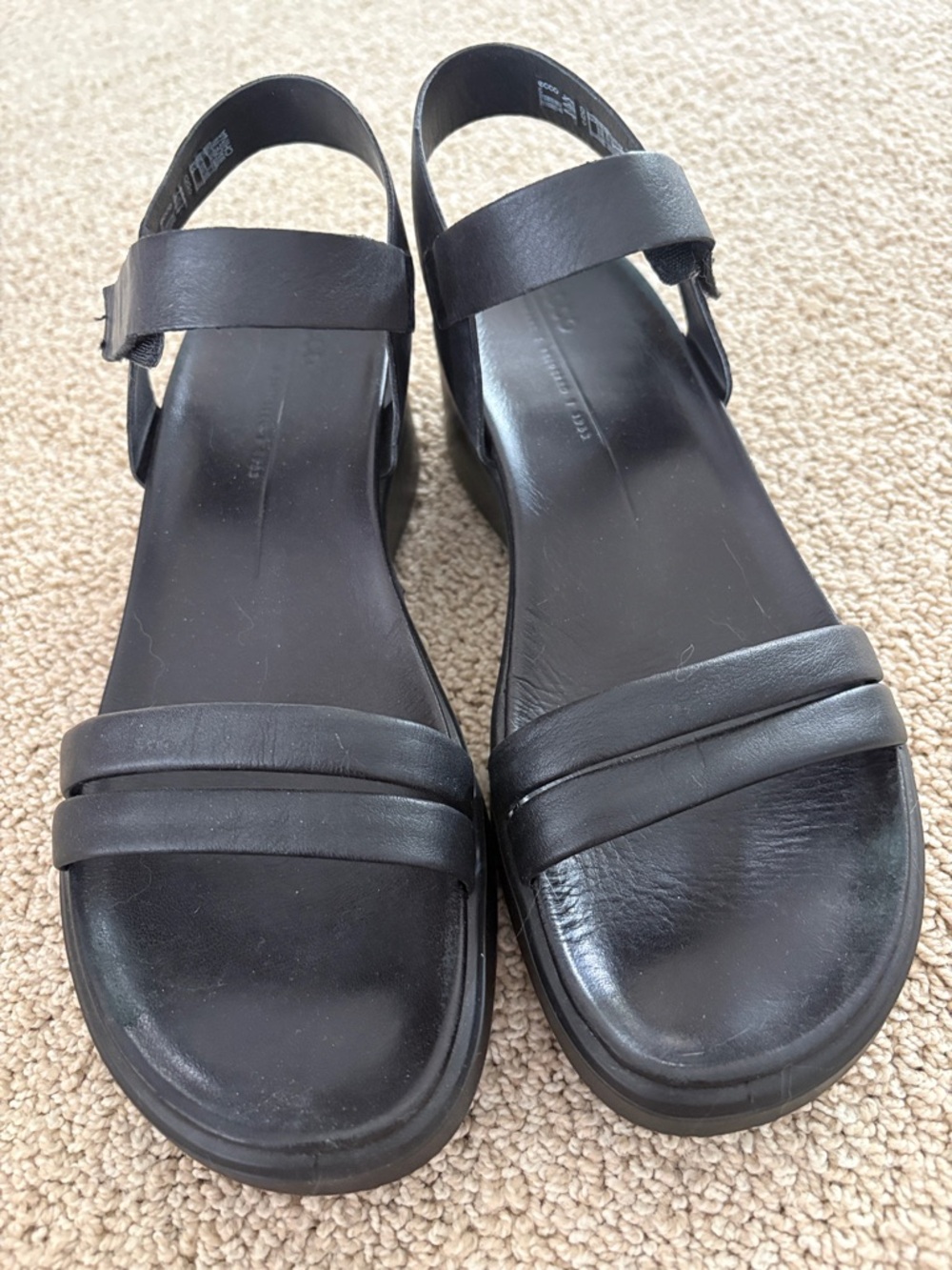 Flow ECCO Women's Black Leather Slide Sandals